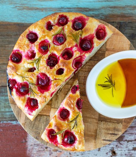 Rosemary Focaccia Bread, Best Cranberry Sauce, Cranberry Orange Scones, Rosemary Focaccia, Focaccia Bread Recipe, White Balsamic, White Balsamic Vinegar, Frozen Cranberries, Focaccia Bread