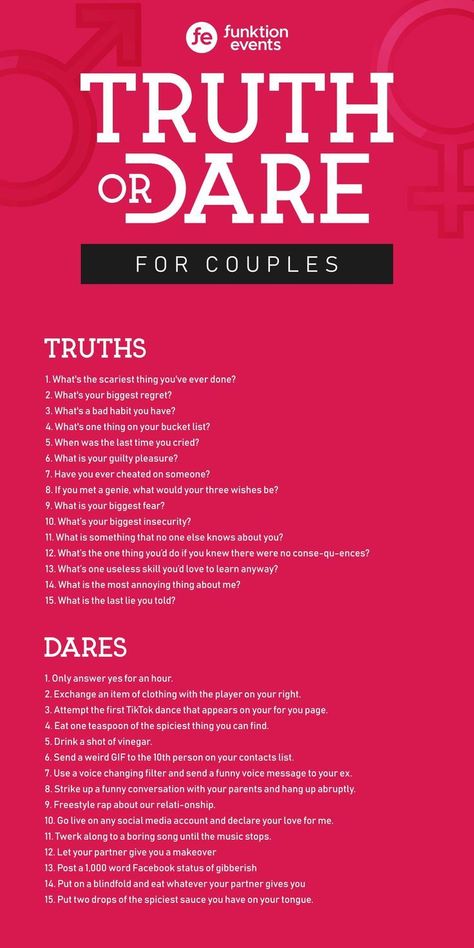 Dares For Adults, Dare Questions Dirty, Dare For Couples, Couples Truth Or Dare, Good Truth Or Dare Questions, Dirty Dares, Dare Questions For Couples, Dares For Couples, Funny Truth Or Dare