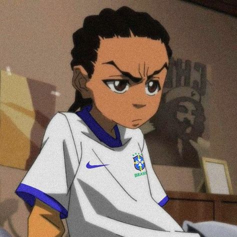 Riley Freeman Wallpaper, Riley Freeman Pfp, Jnhygs Pfp, Riley From Boondocks, Riley Boondocks Pfp, The Boondocks Pfp, Pfp Aesthetic Boy, Y2k Characters, Boondocks Wallpaper