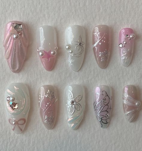 Gel Nail Set, How To Have Style, Long Nail Designs, Pretty Gel Nails, Really Cute Nails, Soft Nails, Kawaii Nails, Manicure Y Pedicure, Dream Nails