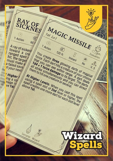 Dnd 5e Wizard, Dnd 5e Spell Cards, 5e Spell Cards, Wizard Spells, Wizard Spell, Dungeons And Dragons Diy, Dnd Spell Cards, Dnd Wizard, Spell Cards