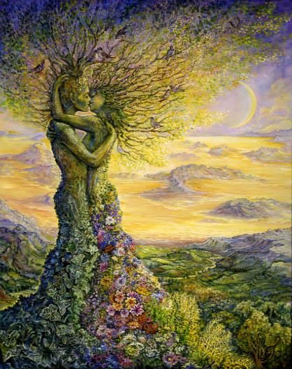 Josephine Wall, Charcoal Drawings, Beltane, Arte Fantasy, Spiritual Art, Twin Flame, Tree Art, Mother Earth, Urban Art