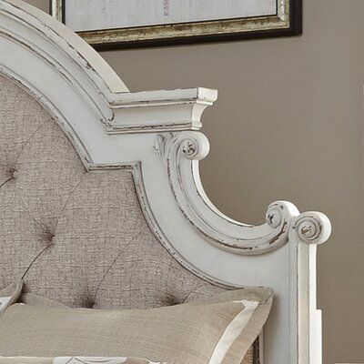 One Allium Way Treport Upholstered Panel Headboard | Wayfair Manor Bedroom, Painted Headboard, Beautiful Headboards, Upholstered Panel Headboard, Button Tufted Headboard, King Upholstered Bed, Queen Panel Beds, Upholstered Panel Bed, Decorating Themes