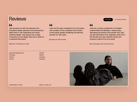 Julia Dziubina—UX/UI Designer - Awwwards Honorable Mention Minimalist Web Design, Card Ui, Ui Design Website, Portfolio Web Design, Portfolio Layout, Composition Design, Web Inspiration, Creative Skills, Website Branding