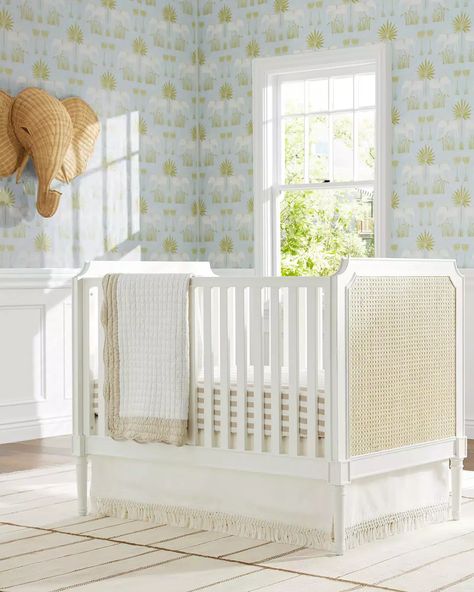 Precious Nursery Design  – serena & lily Lily Nursery, Historical Wallpaper, Beige Color Palette, Wallpaper Companies, Improve Indoor Air Quality, Adjustable Mattress, Serena And Lily, Convertible Crib, Serena & Lily