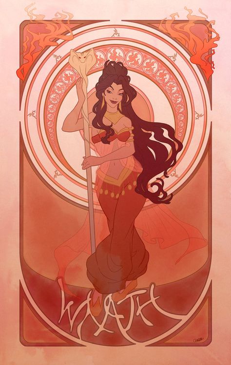 Princess Jasmine is Wrath [Princesses as the 7 Deadly Sins] Art Nouveau Disney, Fan Art Disney, Disney Amor, Animation Disney, Karakter Disney, 7 Deadly Sins, Deviant Art, Art Disney, Disney Aladdin