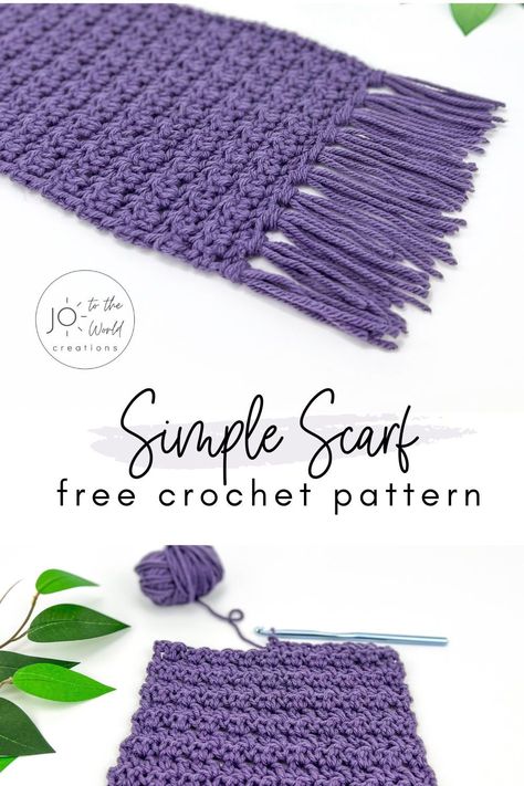 Aran Crochet Scarf Pattern Free, Crocheted Neck Scarves Free Patterns, Beginner Crochet Scarfs, Crochet A Scarf Easy, Single Crochet Scarf Pattern Free, Crochet Scarves Free Patterns Beautiful, Crocheting A Scarf For Beginners, Cute Scarf Crochet Pattern, Beginning Crochet Scarf