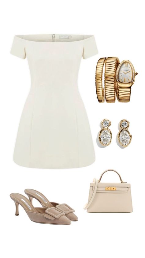 Fashion White Dress, Class Fits, Mini White Dress, Effortlessly Chic Outfits, Fashion White, Vintage Inspired Outfits, Princess Outfits, Casual Chic Outfit, Fancy Outfits