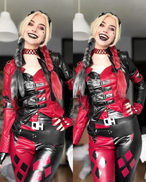 can you tell that this is my favourite harley quinn outfit from the live action movies (margot pls come back) #harleyquinn #margotrobbie #cosplay Movie Characters Cosplay, Harly Quinn Cosplay, Harley Quinn Clothes, Harley Quinn Outfit Ideas, Halloween Costumes Characters, Harley Quinn Costume Ideas, Harley Quinn Movie, Movie Character Cosplay, Harley Quinn Costume Diy