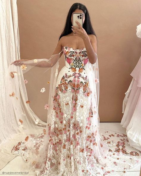 42 Floral Wedding Dresses: Guide For 2024 + Faqs ❤ floral wedding dresses boho sheath colored ruedeseinebridal #weddingforward #wedding #bride #floralweddingdresses #coloredweddingdresses #flowerweddingdresses #3dfloralweddingdresses