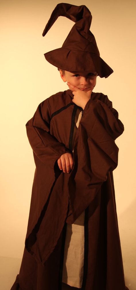 Boy Witch Costume, Toddler Witch Costumes, Twin Ideas, Wizard Robe, Kids Witch Costume, Wizard Robes, Childrens Fancy Dress, Medieval Cosplay, Wizard Costume