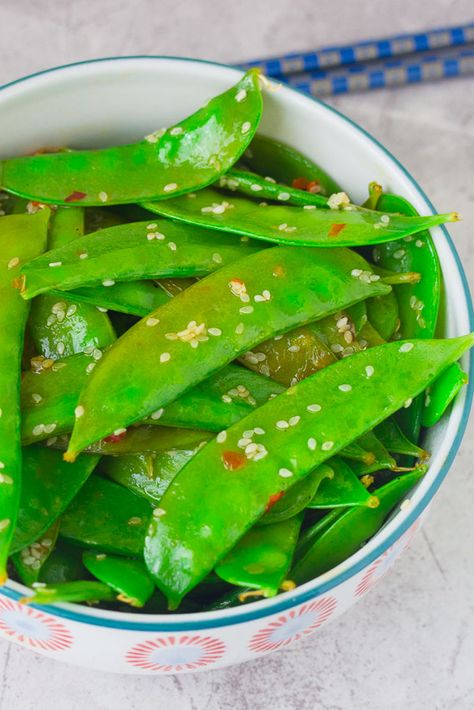 Alfredo With Bacon, Dill Cucumber Salad, Snow Pea Salad, Green Bean Fries, Snow Peas Recipe, Dill Cucumber, Eggplant Chips, Sesame Salad, Snow Pea