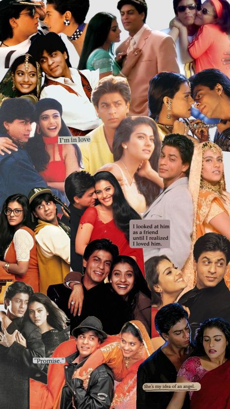 #shahrukhkhan #srk #kajol #bollywood Kajol Bollywood, Srk Kajol, Genius Movie, Shahrukh Khan And Kajol, Vintage Bollywood Aesthetic, 90s Bollywood Aesthetic, Movie Collage, Bollywood Quotes, Bollywood Posters