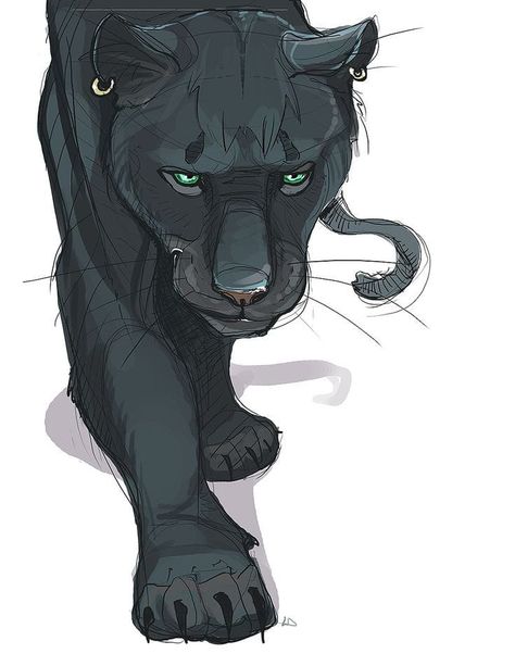 Panther Art, A Drawing, Black Panther, A Black, Panther, Deviantart, Purple, Green, Black