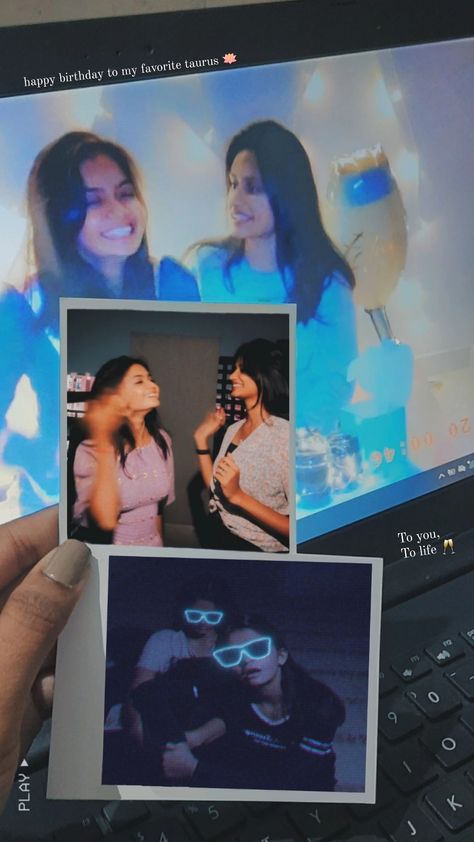 Polaroid aesthetic for best friend on Instagram story laptop birthday captions Story Ideas For Birthday, Polaroid Captions, Instagram Story Ideas For Birthday, Polaroid Birthday, Instagram Polaroid, Best Friend Captions, Aesthetic Birthday, Birthday Captions, Story Ideas