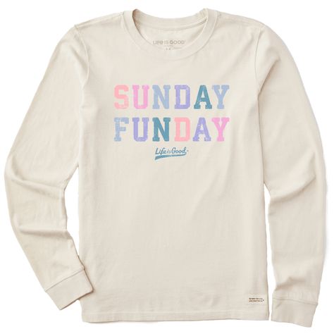 Women's Sunday Funday Athletic Long Sleeve Crusher Tee Sunday Funday Shirt, Athletic Long Sleeve, Long Sleeve Tee Shirt, Ladies Tee Shirts, Long Sleeve Tee Shirts, Prove It, Sunday Funday, Laid Back Style, Pant Shirt