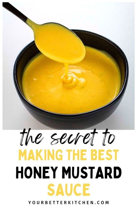 Discover the versatility of honey mustard sauce in your kitchen. This easy, five-ingredient recipe is a game-changer for enhancing your meals. From a tangy spread for sandwiches and burgers to a delightful dipping sauce for chicken wings and nuggets, or even as a zesty dressing for salads, this homemade sauce is a must-try. Quick to prepare, it's sure to become a staple for both casual and gourmet dishes. Sauce For Chicken Wings, Mustard Sauce For Chicken, Dipping Sauce For Chicken, Easy Honey Mustard, Honey Mustard Sauce Recipe, Honey Mustard Recipes, Dipping Sauces For Chicken, Gourmet Dishes, Mustard Dip