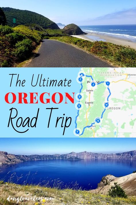 Check out the must-see places to visit along an Oregon coast road trip and beyond. From hiking in Bend and Crater Lake National Park to exploring the city of Portland and Columbia Gorge, this will be an American vacation you'll never forget. #oregon #bucketlists Oregon Coast Must See Bucket Lists, Portland Oregon Road Trip, Must See Places In Oregon, Oregon Road Trip Map, Oregon National Parks Map, Places To Travel In Oregon, Best Places To Visit In Oregon, Oregon Road Trip Itinerary, Oregon Itinerary