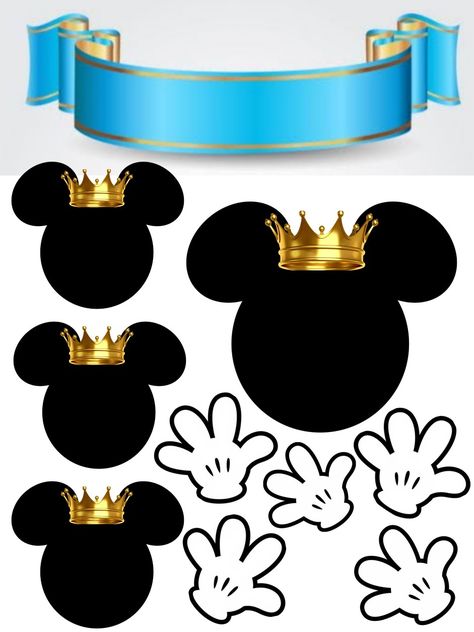 Mickey Rey, Miki Mouse, Mickey 1st Birthdays, Mouse King, King Birthday, Christmas Topper, Wedding Design Decoration, Baby Mickey, Mickey Mouse Birthday