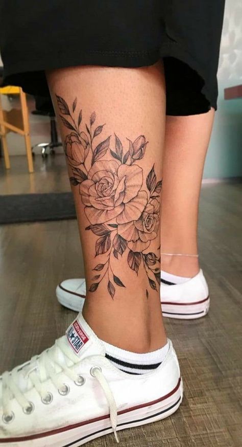 Leg Tattoos For Females, Tattoo Bein Frau, Tattoos For Females, Lower Leg Tattoos, Ankle Tattoos For Women, Anklet Tattoos, Leg Tattoos Women, Calf Tattoo, Best Sleeve Tattoos