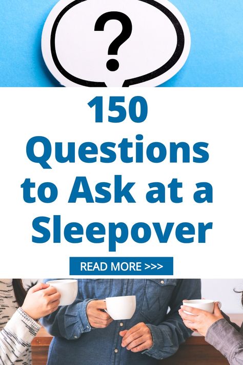 Looking for fun conversation starters for your next sleepover? Check out these 150 questions to keep the party going all night long! From silly to thought-provoking, these questions are perfect for bonding with your friends and creating unforgettable memories. Whether you're hosting a girls' night in or a slumber party with the whole gang, these prompts are sure to spark interesting discussions and laughter. Say goodbye to awkward silences and hello to endless entertainment with this list of eng Silly Questions To Ask, Fun Conversation Starters, Silly Questions, Pop Quiz, Slumber Party, Our Friendship, Lucid Dreaming, Passion Project, Unforgettable Memories