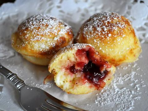 Danish Dishes, Lingonberry Recipes, Brunch Favorites, Caroline Fleming, Cultural Dishes, Ebelskiver Recipe, Danish Pancakes, Lingonberry Jam, Dutch Pancakes