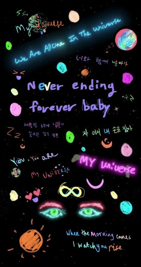 My Universe Wallpaper, My Universe Bts, Coldplay Wallpaper, Cold Play, Planet Tattoos, My Universe, Bts Aesthetic Wallpaper For Phone, Whatsapp Wallpaper, Bts Wallpaper Lyrics