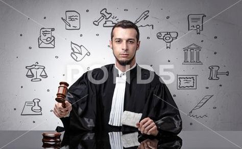 Young judge with court symbols around Stock Photos #AD ,#court#judge#Young#Photos High Court Judge, Indesign Magazine Templates, Magazine Template, Model Release, Photo Illustration, Stock Images, Stock Photos