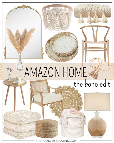 Best of Boho Decor from Amazon Home - The House of Sequins Stile Boho Chic, Amazon Decor, Boho Furniture, Boho Room Decor, Amazon Home Decor, Boho Room, Styl Boho, Boho Living, Boho Chic Decor