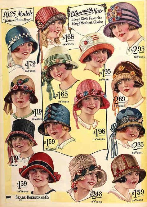 Belle Curves: Improving A Modern Cloche Hat 1920s Hats, 1920s Hat, American Duchess, Sears Catalog, Vintage Hats, Roaring Twenties, Cloche Hat, 1920s Fashion, Beautiful Hats