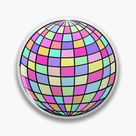 "neon rainbow disco ball" Pin for Sale by cederucki | Redbubble Rainbow Disco Ball, Visual Schedule, Neon Rainbow, Craft Time, Disco Ball, Button Pins, Buttons Pinback, Top Artists, Sell Your Art