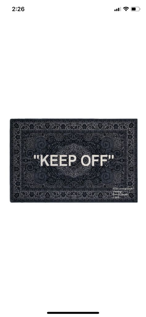 Ikea Virgil Abloh x IKEA “KEEP OFF” Rug 200x300cm | Grailed Keep Off Rug, Virgil Abloh, Men's Accessories, Accessories Shop, Mens Accessories, Blue Color, Rug, Quick Saves