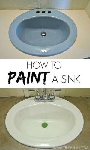 #18. Use brush-on epoxy to restore your sinks and tubs. -- 27 Easy Remodeling Projects That Will Completely Transform Your Home Paint A Sink, Diy Remodeling Ideas On A Budget, Painting A Sink, Film Decor, Diy Home Decor For Apartments, Diy Home Improvements On A Budget, Old Sink, Apartment Decoration, Revere Pewter