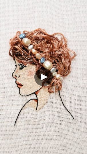 Hair Embroidery, Flowy Hair, Embroidery Hair, Claude Debussy, 1920s Hair, Embroidery Lessons, Needle Tatting, Embroidery Stitches Tutorial, Thread Painting