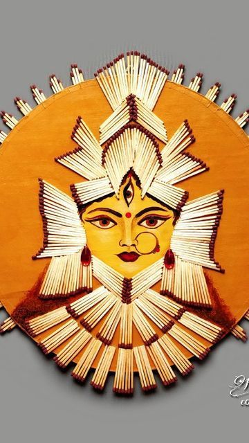 We've got some Durga Puja crafts that are perfect for the upcoming Puja/Dussehra festival! Get ready to create some gorgeous projects at home! Durga Puja Craft Ideas For Kids, Durga Puja Craft, Crafting For Adults, Gods Drawing, Matchstick Art, Match Stick Art, Coastal Living Room Decor, Matchstick Craft, Modern Coastal Living Room