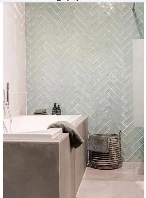 Greige Bathroom, Herringbone Tile Bathroom, Taupe Bathroom, Tile Accent Wall, Chevron Bathroom, Toilet Decor, Chevron Tile, Serene Bathroom, Bathroom Design Inspiration