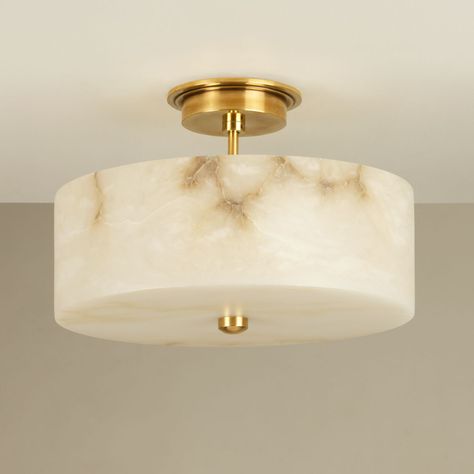 Weston Alabaster Semi Flush Light - Vaughan Designs Flush Lights, Entryway Light Fixtures, Semi Flush Light, Entry Lighting, Entryway Lighting, Flush Mount Chandelier, Flush Light, Semi Flush Lighting, Flush Mount Light