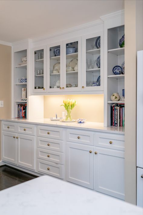 White Dining Cabinet, Built In Bookshelves Using Kitchen Cabinets, In Wall China Cabinet Built Ins, Built In China Cabinet Ideas Dining Room, Built In Curio Cabinet In Kitchen, Dining Room Design With China Cabinet, Buffet China Cabinet, Built In Unit Dining Room, Built In China Cabinet And Buffet