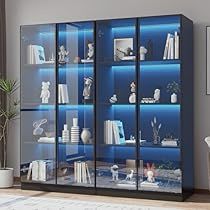 Glass Showcase Design, Showcase Shelf, Display Case Ideas, Trophy Cabinets, Showcase Ideas, Red Bed, Room Improvement, Cabinets With Glass Doors, 4 Tier Shelf