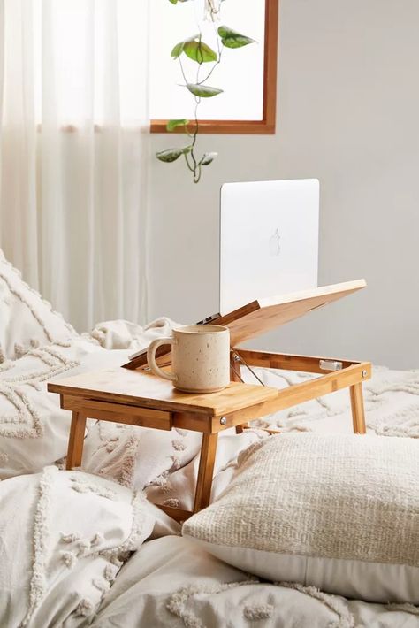 Home + Apartment Furniture | Urban Outfitters Laptop Desk For Bed, Folding Bed, Bed Tray, Folding Beds, Bamboo Design, Bed Table, Bed Desk, Apartment Furniture, Sofa Shop