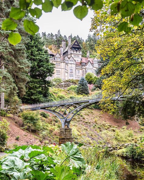 Cragside house and gardens in Northumberland, England #cragside #garden #northumberland #england #uk Autumn In The Uk, Cragside Northumberland, Cragside House, England In The Fall, Beautiful Places In England, Romantic Winter Getaways, Cheviot Hills, Winter Getaways, Northumberland England