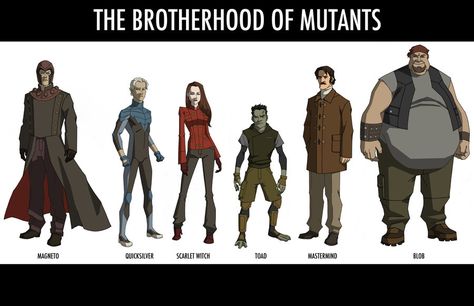 The Brotherhood of Mutants by khazen.deviantart.com on @deviantART Brotherhood Of Mutants, Xmen Characters, X Men Costumes, Xmen Art, Villain Costumes, X Men Evolution, The Brotherhood, Comic Villains, Wolverine Marvel