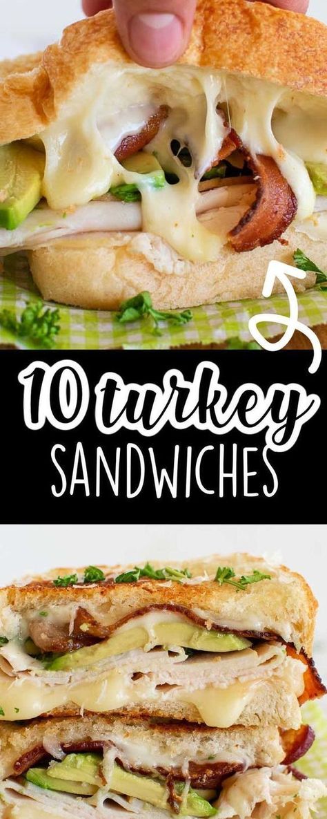 Try one of these delicious sandwich ideas that are perfect for your leftover turkey or sliced deli turkey! There's something for every taste, from the classic Turkey Club Sandwich to the delectable Turkey Ranch Bacon, with even some grilled options available. These sandwiches are so versatile that they can be enjoyed for lunch or dinner, adding warmth and satisfaction to your winter dinner. Take your sandwich game to the next level with one of these delicious recipes. Turkey Sandwich Ideas, Grilled Turkey And Cheese, Turkey And Cheese Sandwich, Smoked Turkey Sandwich, Deli Meat Recipes, Toasted Turkey, Turkey Club Sandwich, Deli Turkey Recipes, Turkey Lunch