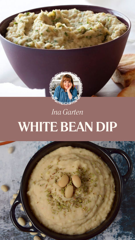 Ina Garten White Bean Dip White Bean Dip Recipe Giada, Bean Dip Baked, White Bean Dip Giada, Canned White Bean Recipes, Bean Dip Recipes Easy, Canelli Bean Recipes Easy, Been Dip, Tuscan Beans, Healthy Bean Dip