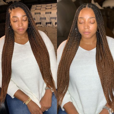 Usually 6/7 bundles is needed for box braids / knotless braids depending on length and thickness. Length: 24 inches Brown Ombre Knotless Box Braids, Single Braids Hairstyles, Brown Box Braids, Box Braids Knotless, Brown Braids, Ombre Braids, Ombre Box Braids, Braids Knotless, Cute Box Braids