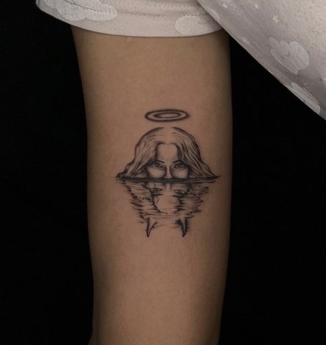 Angel In Disguise Tattoo, Good And Evil Angel Tattoo, Evil Woman Tattoo Design, Tattoo Ideas Good And Evil, Angel And Demon Tattoo For Women, Stalked By Demons Guarded By Angels Tattoo, Good Evil Tattoo Ideas, Evil Women Tattoo, Demon Inside Tattoo