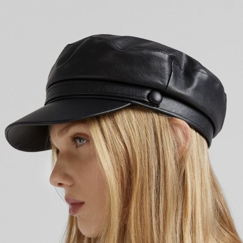 Leather Beret, Models To Draw, Great Health, Berets Cap, Good Nutrition, Fashion Cap, Head Wrap Scarf, Rocker Style, Cap Fashion