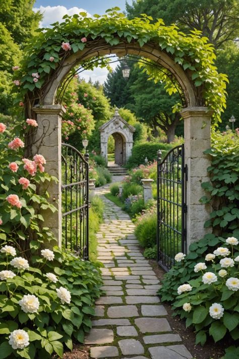 English Cottage Fence, Cottage Backyard Ideas, English Garden Aesthetic, Hamptons Fence, Backyard Corner, Old English Garden, Cottage Garden Style, Cottage English, English Garden Style