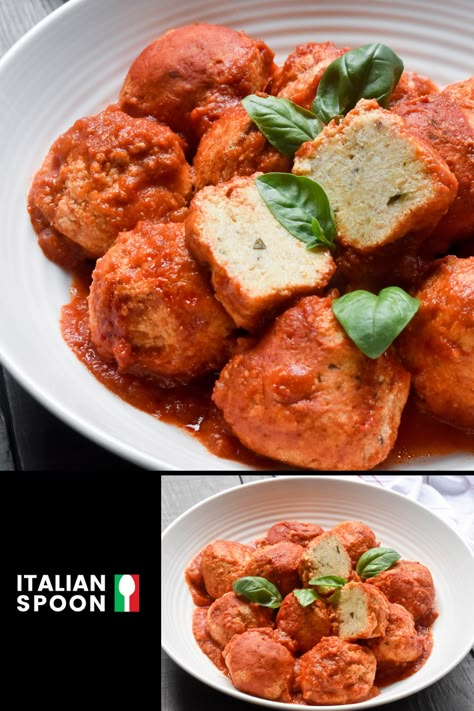 Ricotta Balls Recipe, Ricotta Balls, Gnudi Recipe, Homemade Italian Meatballs, Ricotta Recipes, Eggplant Dishes, Vegetarian Entrees, Italian Flag, Dairy Products