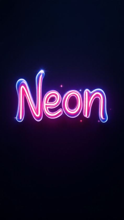 This captivating image encapsulates the mesmerizing allure of "Neon," portrayed through a visually arresting display of pink and blue neon text against a stark black background. The slightly blurred effect adds an extra dimension, enhancing the artistic notion of fluid 3D typography. Each character seamlessly merges into its neighbor, eliminating barriers between individual letters to form a unified, glowing whole. Neon Text, 3d Poster, 3d Typography, Blue Neon, Neon Glow, Typography Art, Black Background, Black Backgrounds, Graphic Resources